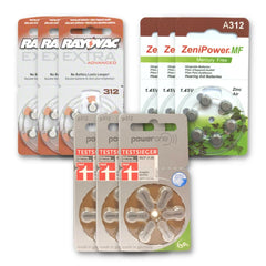 Compare Pack - size 312 - PowerOne Rayovac and ZeniPower (3 cards each)